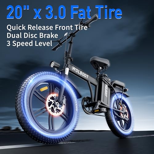 WOLBOOT Electric Bike Long Range 100 Miles
