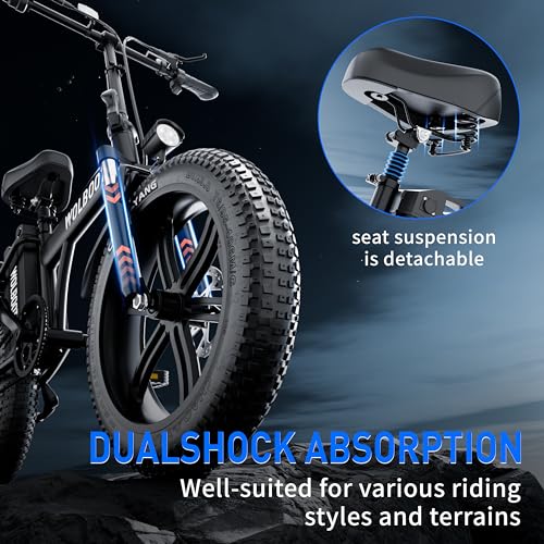 WOLBOOT Electric Bike Long Range 100 Miles