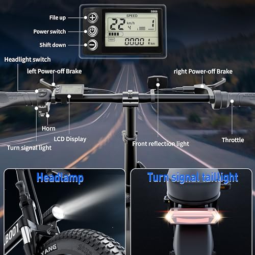 WOLBOOT Electric Bike Long Range 100 Miles